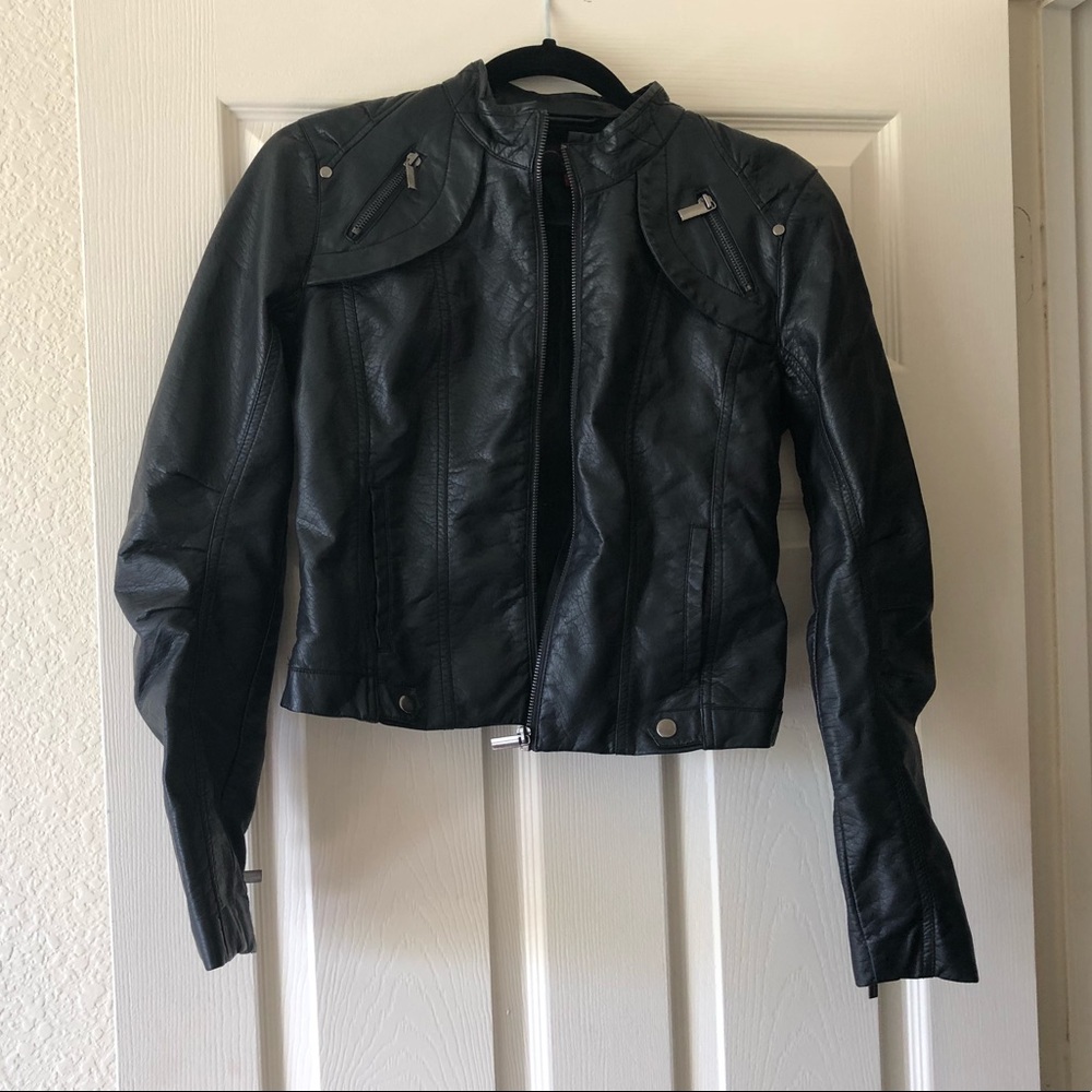 Faux leather jacket